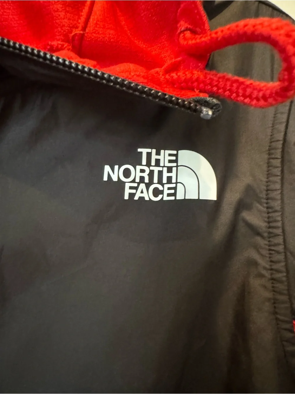 The North Face Men’s Red and Black Hooded Windbreaker